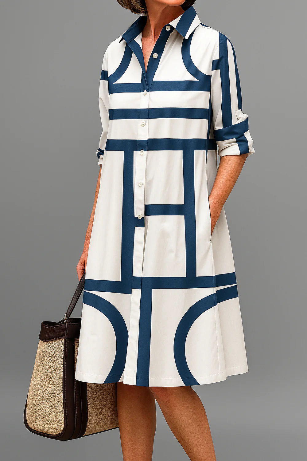 Brigitte | Luxury Midi Dress for Effortless Elegance