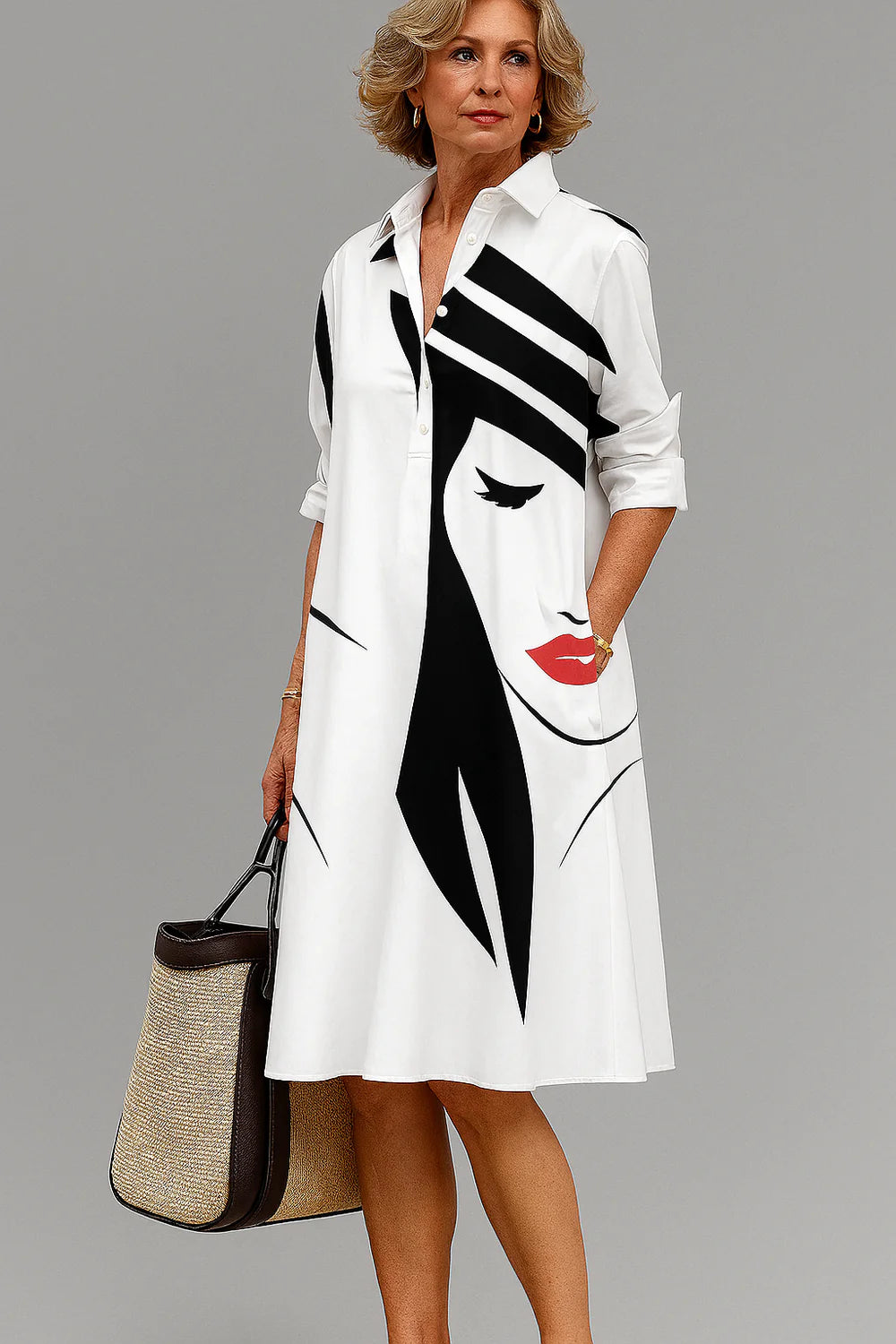 Brigitte | Luxury Midi Dress for Effortless Elegance